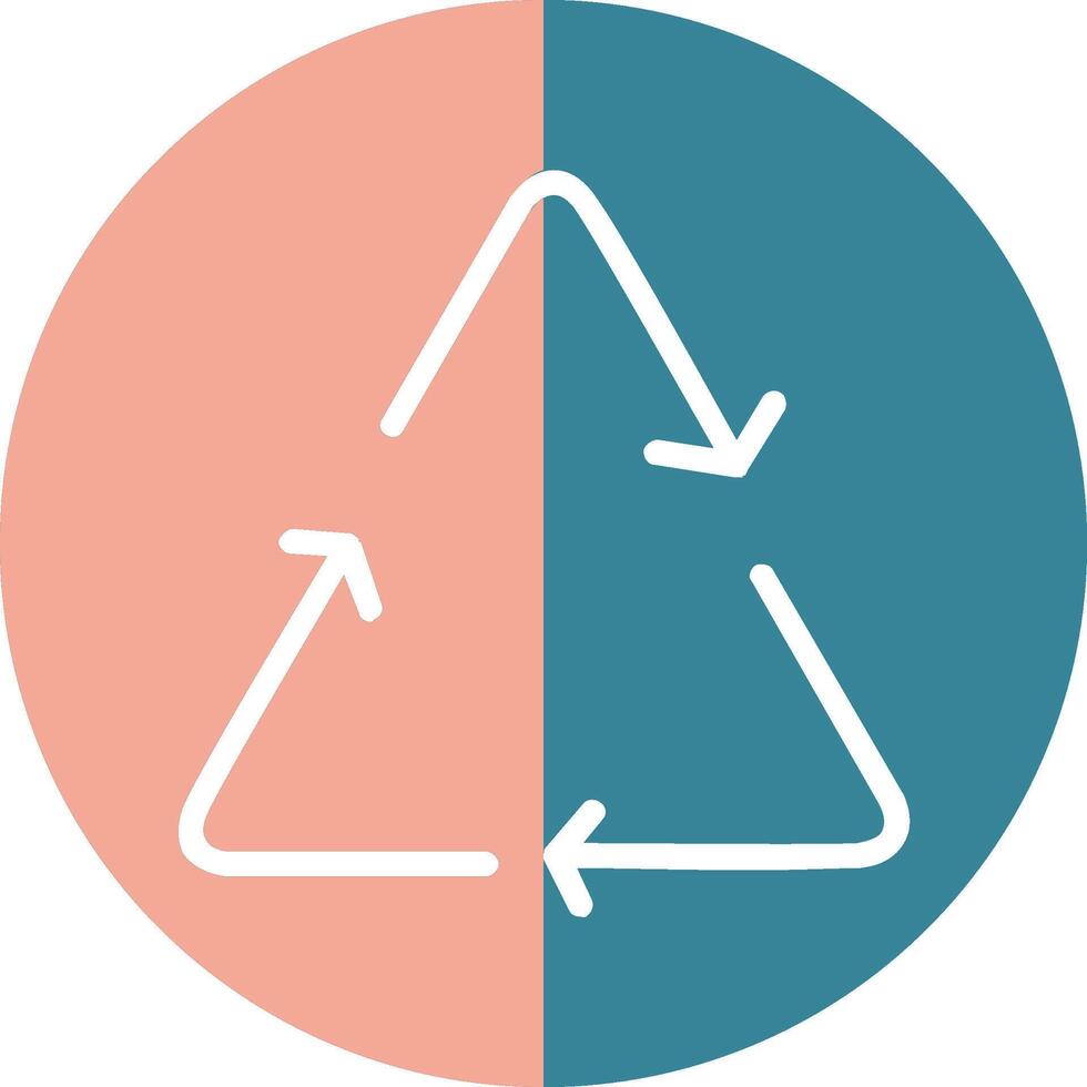 reciclar glifo icono de dos colores vector
