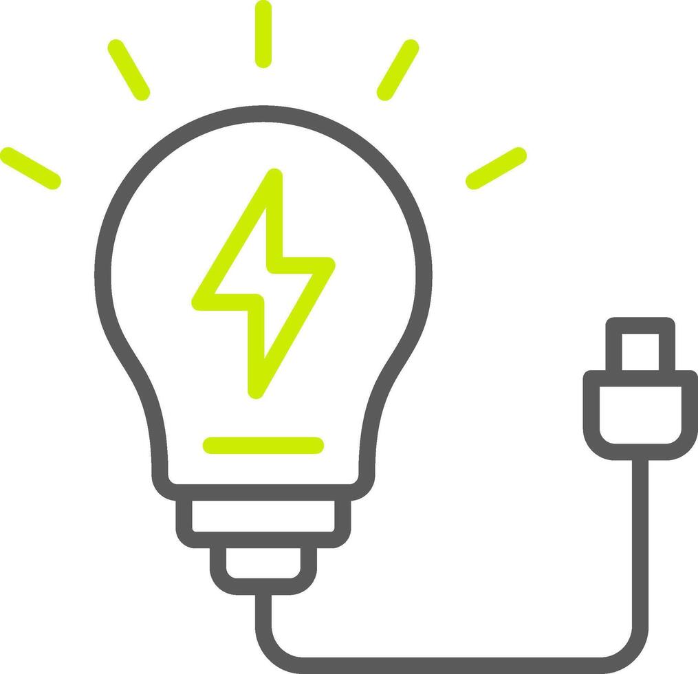 Lightbulb Line Two Color Icon vector