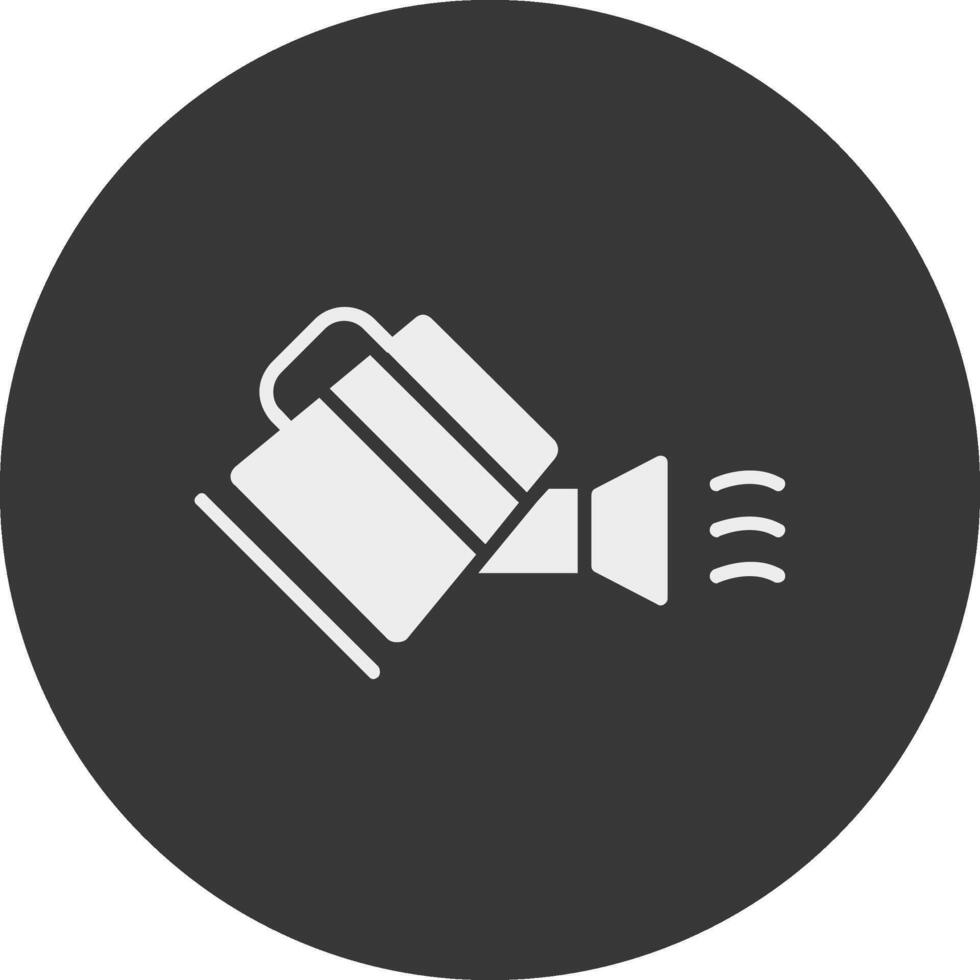 Water Can Glyph Inverted Icon vector