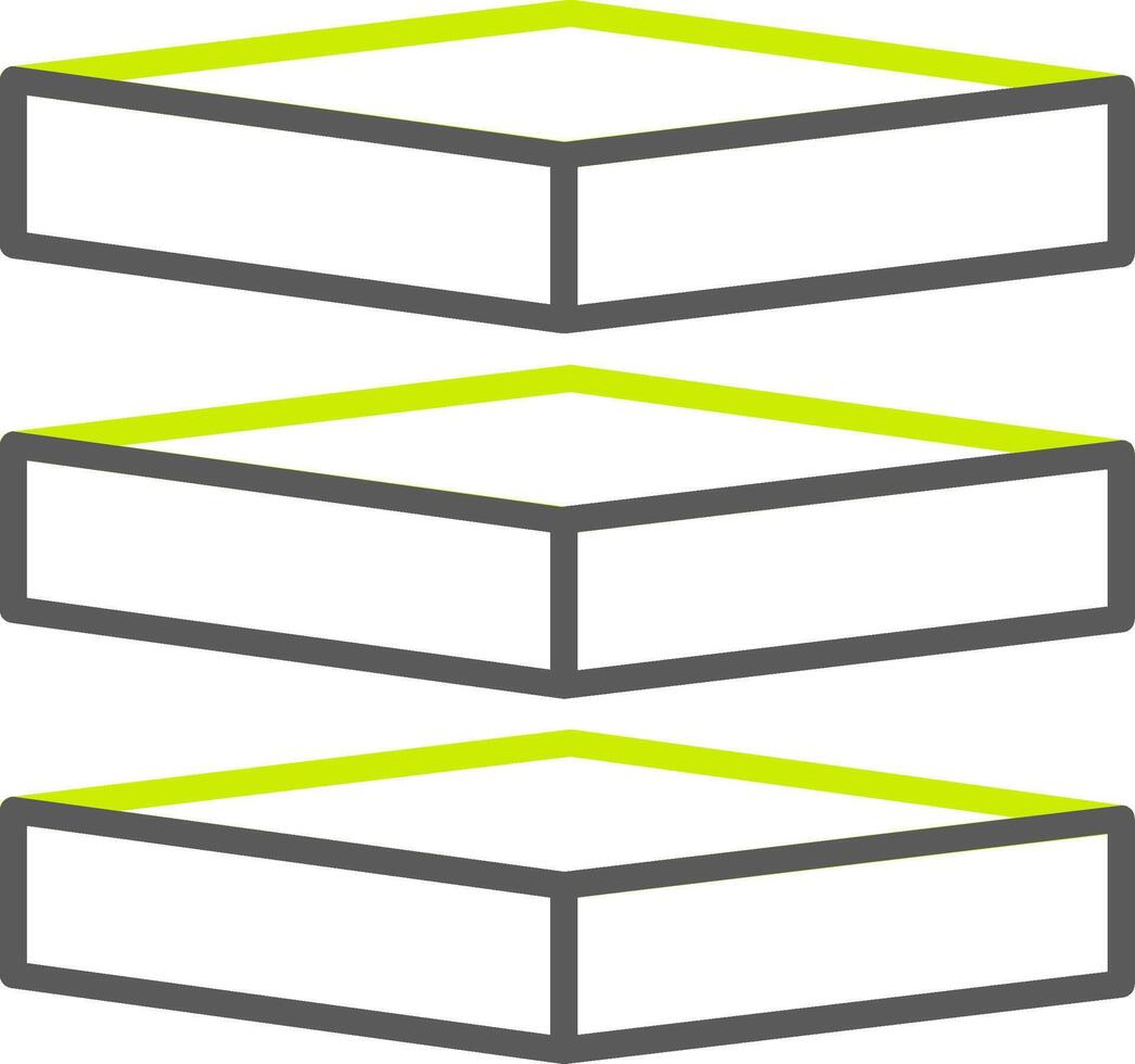 capas línea dos color icono vector