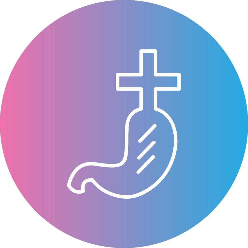 Gastroenterlogy Line Gradient Circle Icon vector