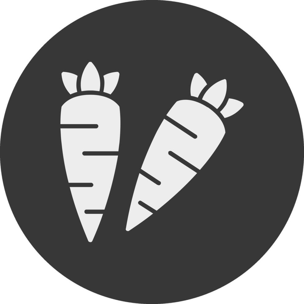 Carrots Glyph Inverted Icon vector