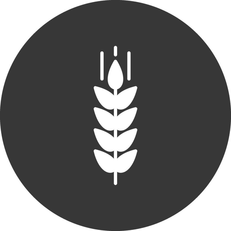 Wheat Glyph Inverted Icon vector