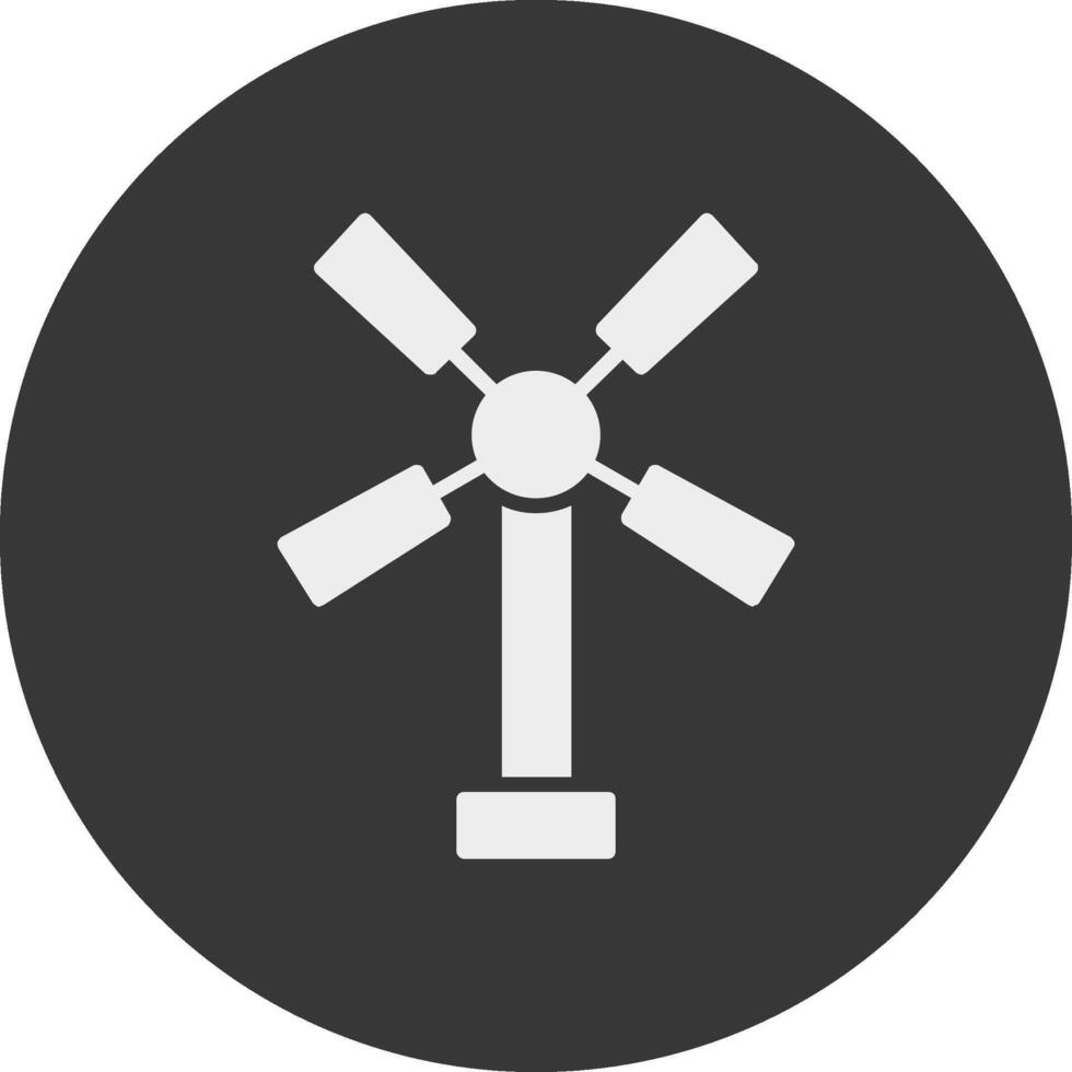 Windmill Glyph Inverted Icon vector