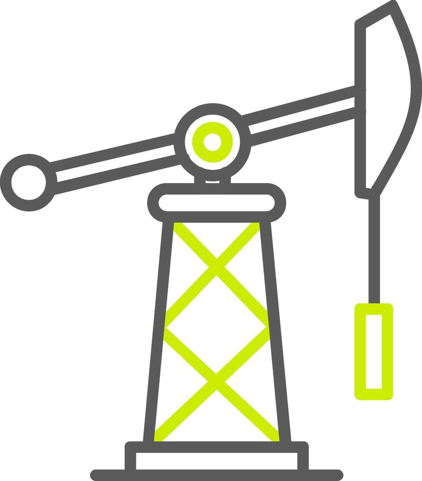 línea de combustibles fósiles icono de dos colores vector