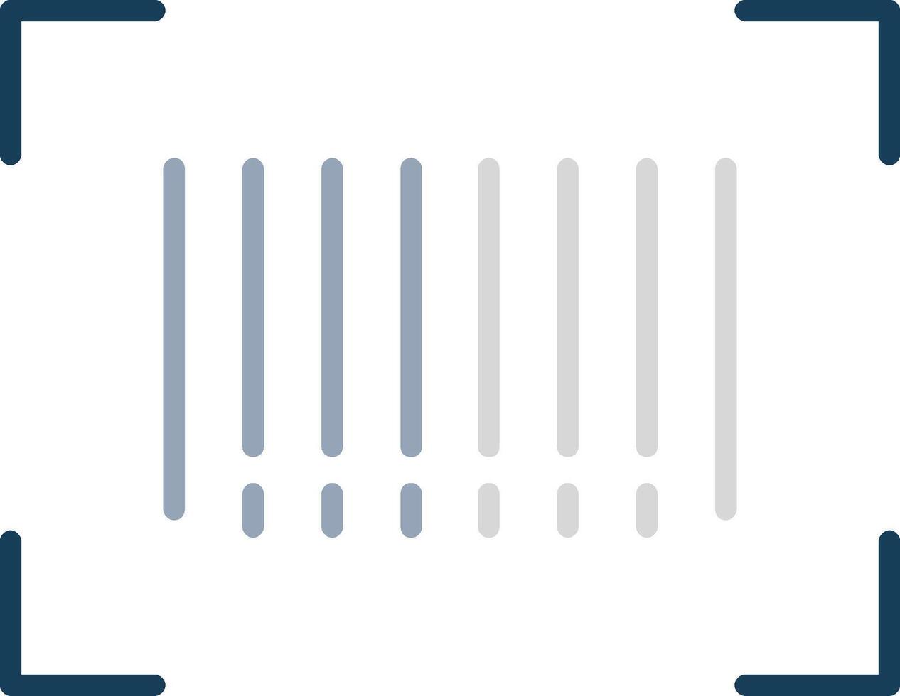 Bar Code Line Filled Grey Icon vector