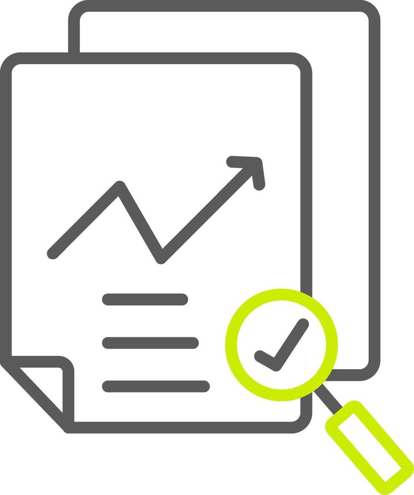 Data Quality Line Two Color Icon vector