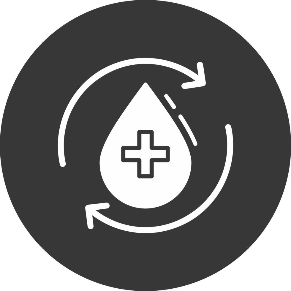 Purified Water Glyph Inverted Icon vector