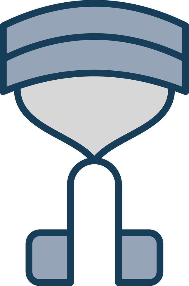 Curler Line Filled Grey Icon vector