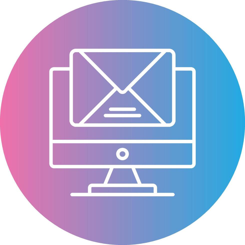 Mail Line Gradient Circle Icon vector