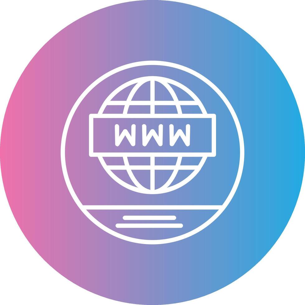 World Wide Line Gradient Circle Icon vector