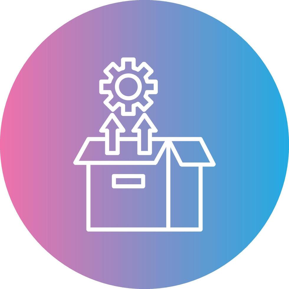 Unpacking Line Gradient Circle Icon vector