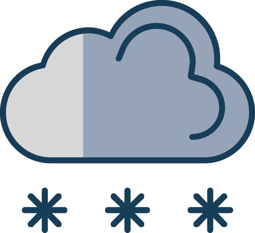 Cloud Computing Line Filled Grey Icon vector