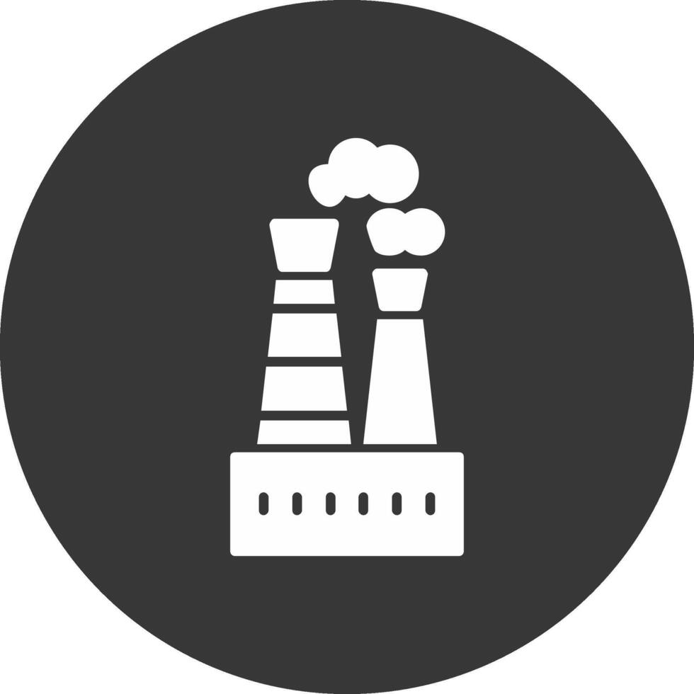 Pollution Glyph Inverted Icon vector