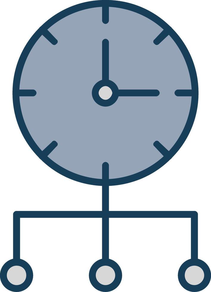 Time Optimization Line Filled Grey Icon vector