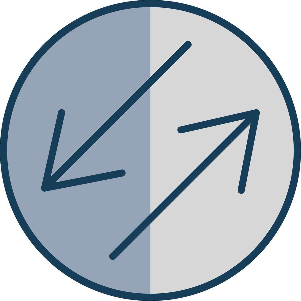 Swap Line Filled Grey Icon vector