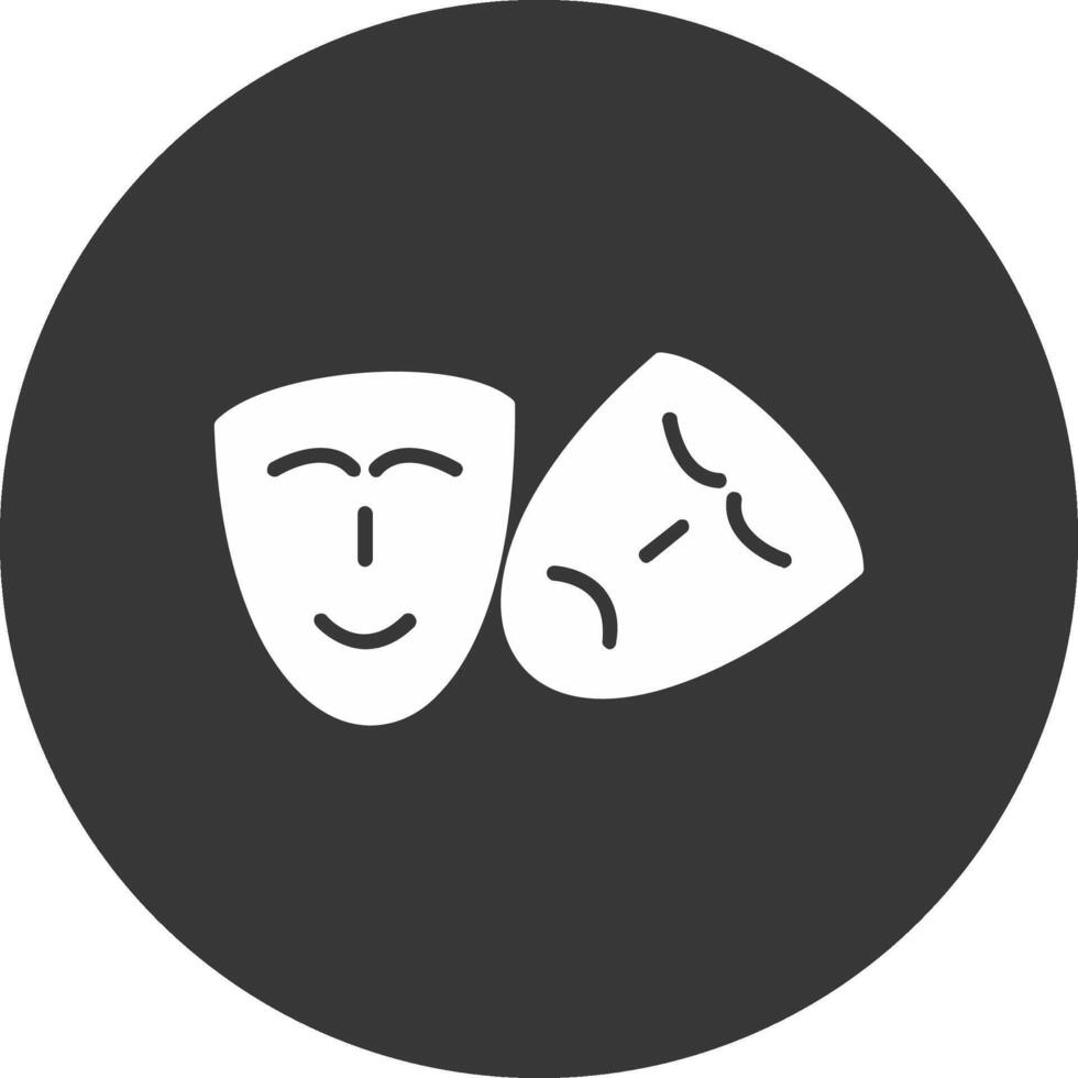 Theatre Glyph Inverted Icon vector