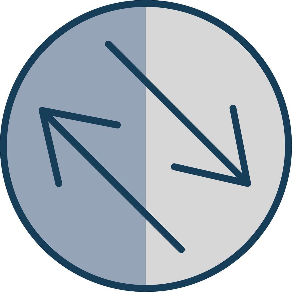 Swap Line Filled Grey Icon vector