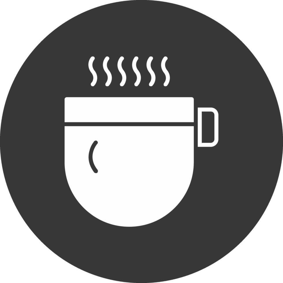 Hot Beverage Glyph Inverted Icon vector