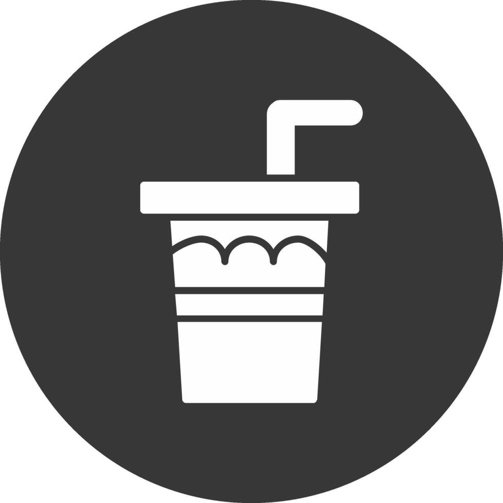 Soda Drink Glyph Inverted Icon vector