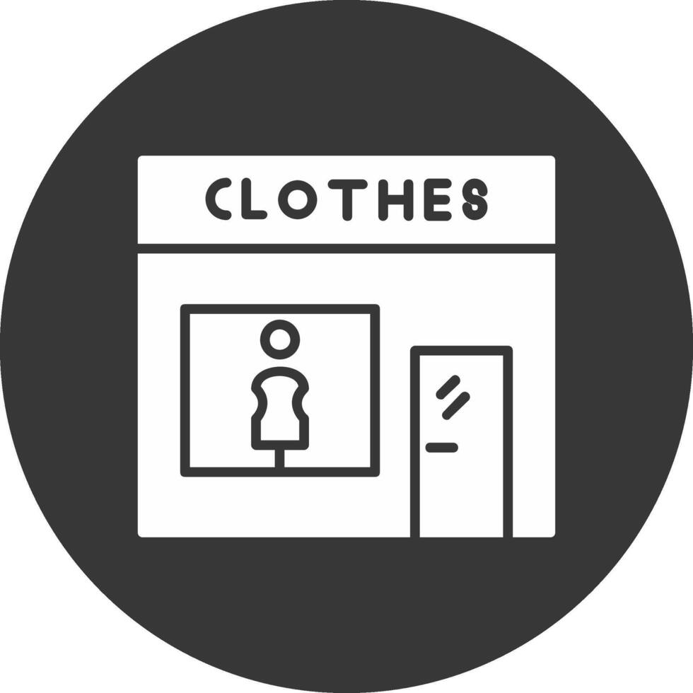 Fashion store Glyph Inverted Icon vector