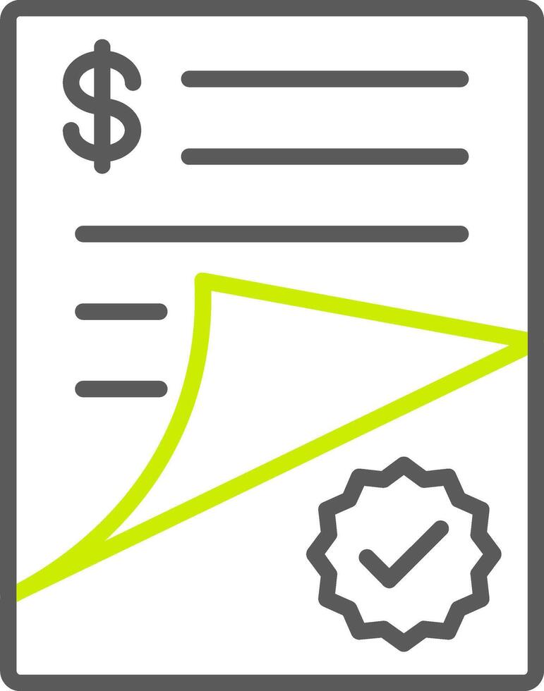 Approve Line Two Color Icon vector