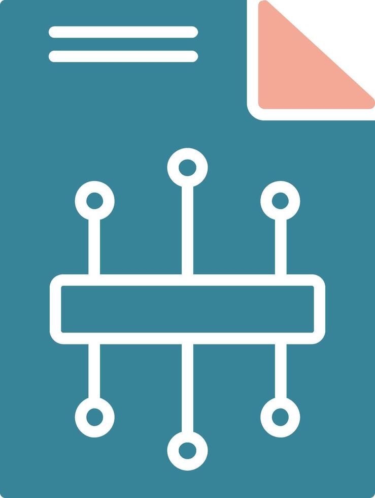 Workflow Glyph Two Color Icon vector