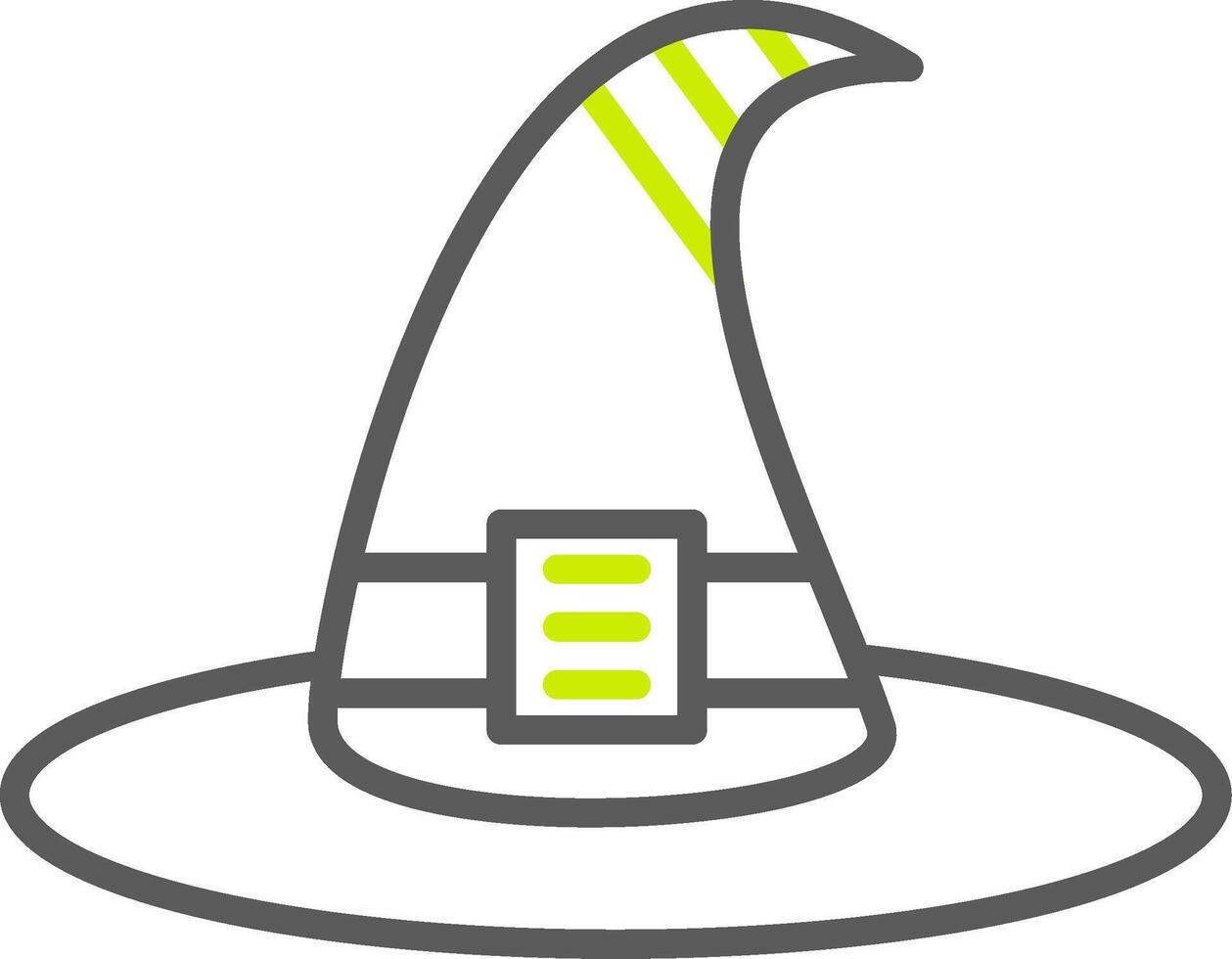 Witch Hat Line Two Color Icon vector