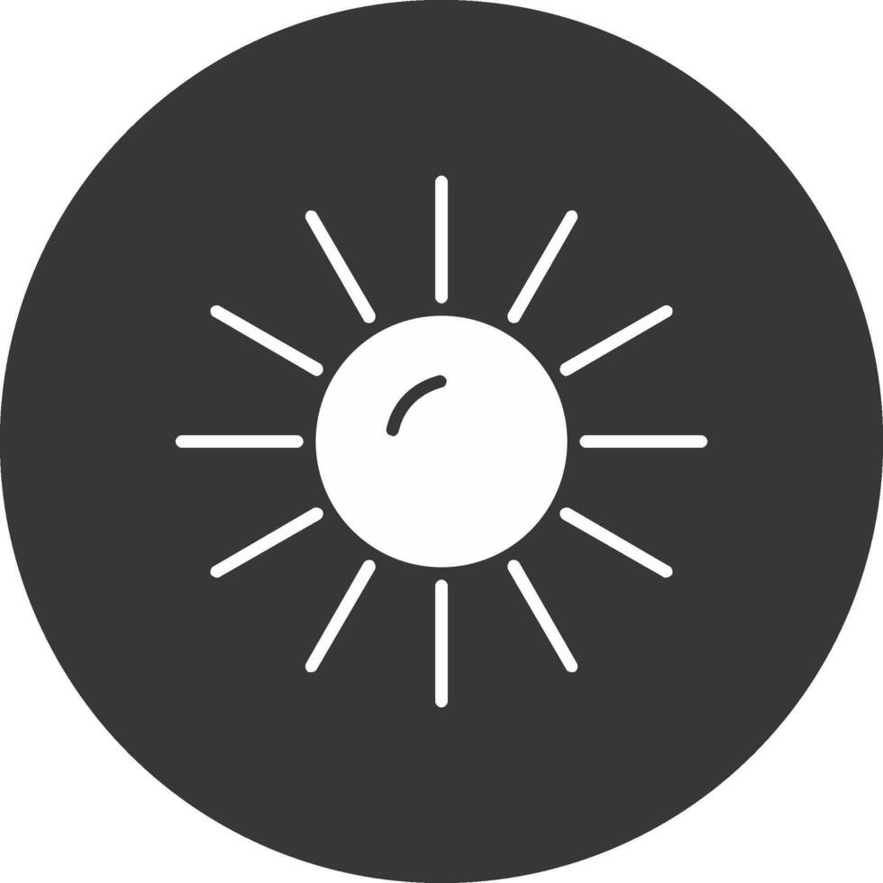 Sun Glyph Inverted Icon vector