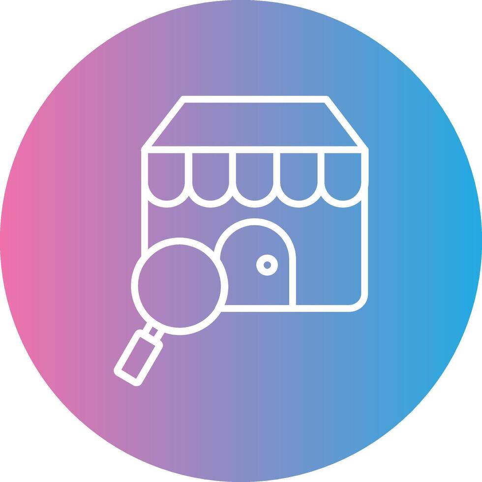 Find A Store Line Gradient Circle Icon vector