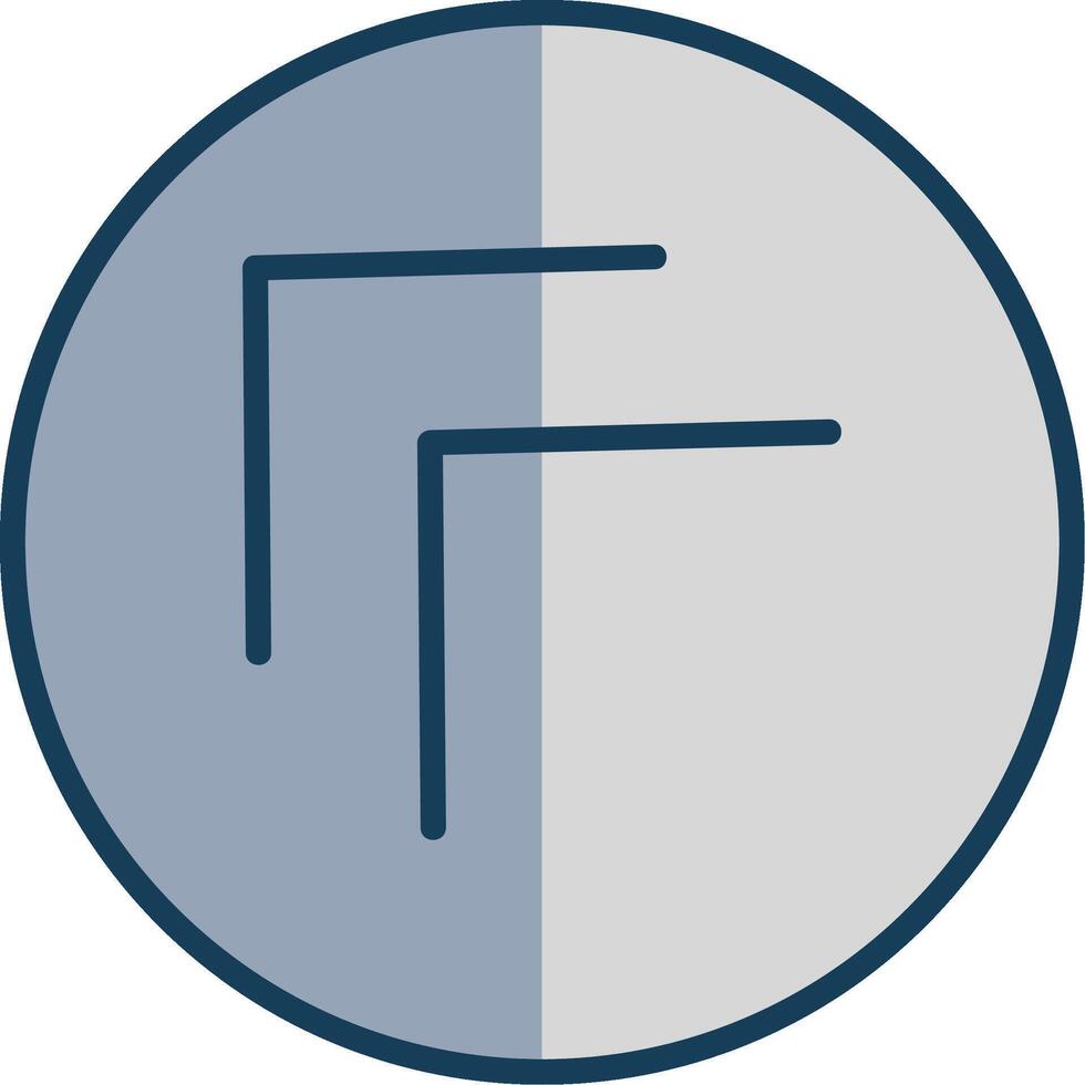 Chevron Line Filled Grey Icon vector