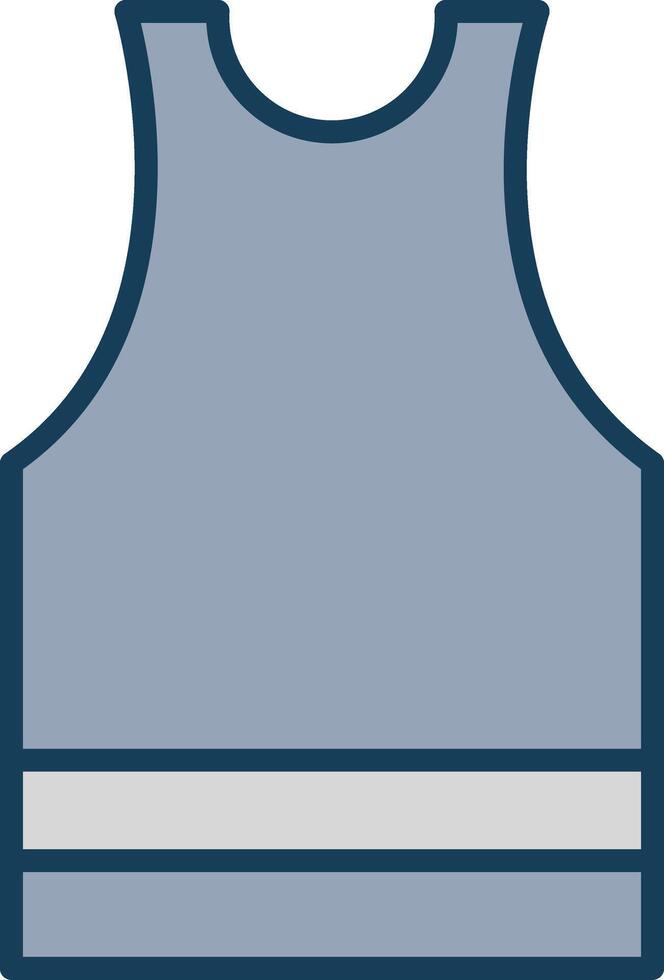 Undershirt Line Filled Grey Icon vector