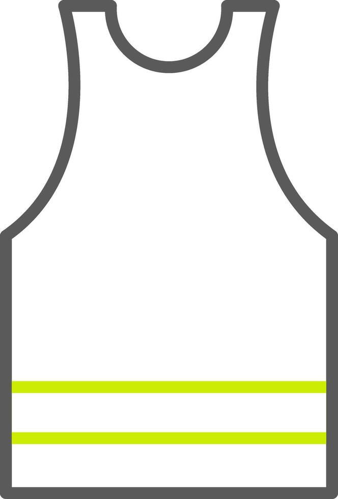 Undershirt Line Two Color Icon vector