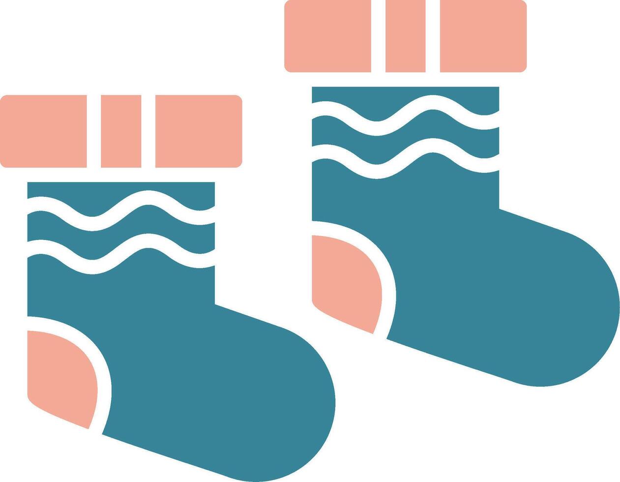Socks Glyph Two Color Icon vector