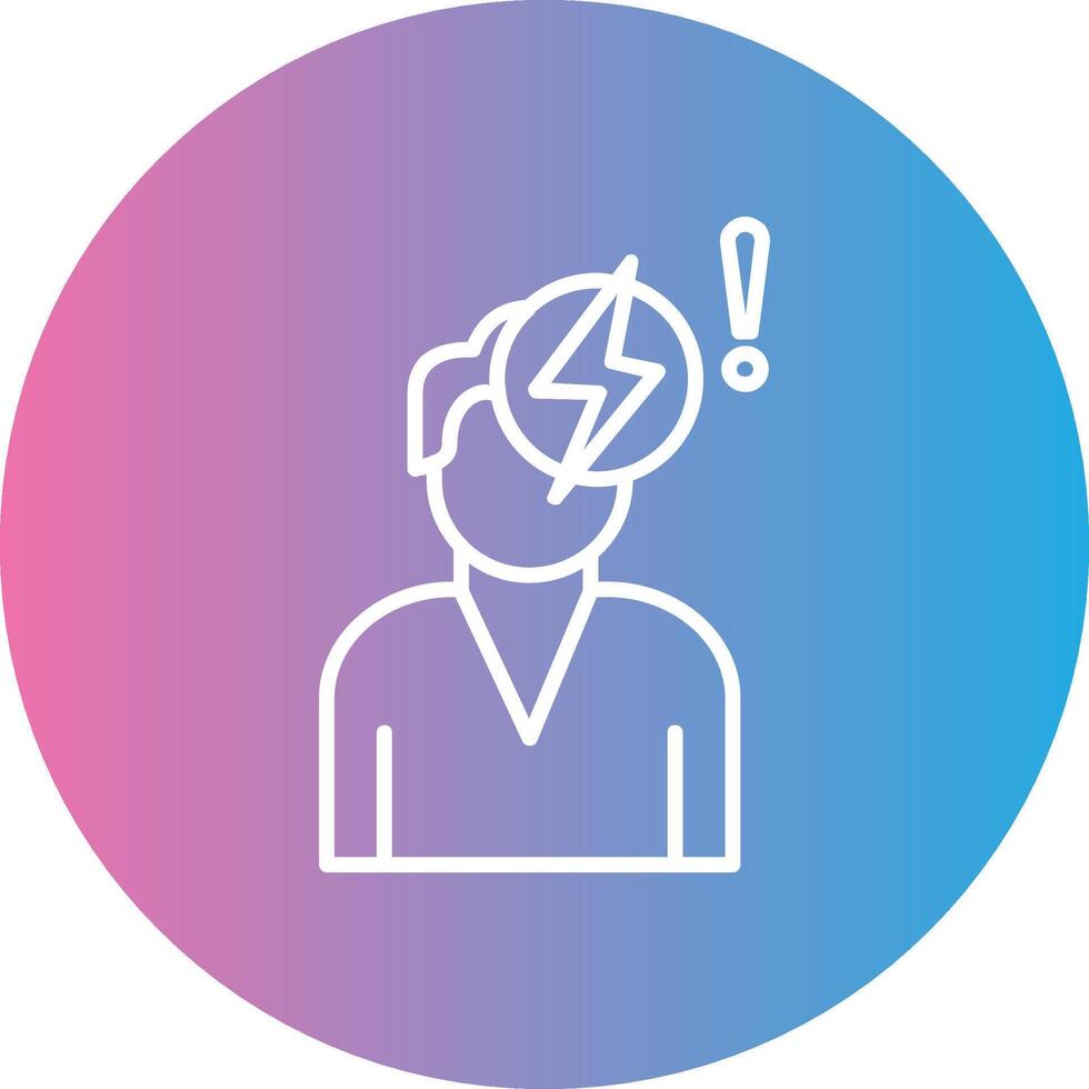 Idea Generation Line Gradient Circle Icon vector