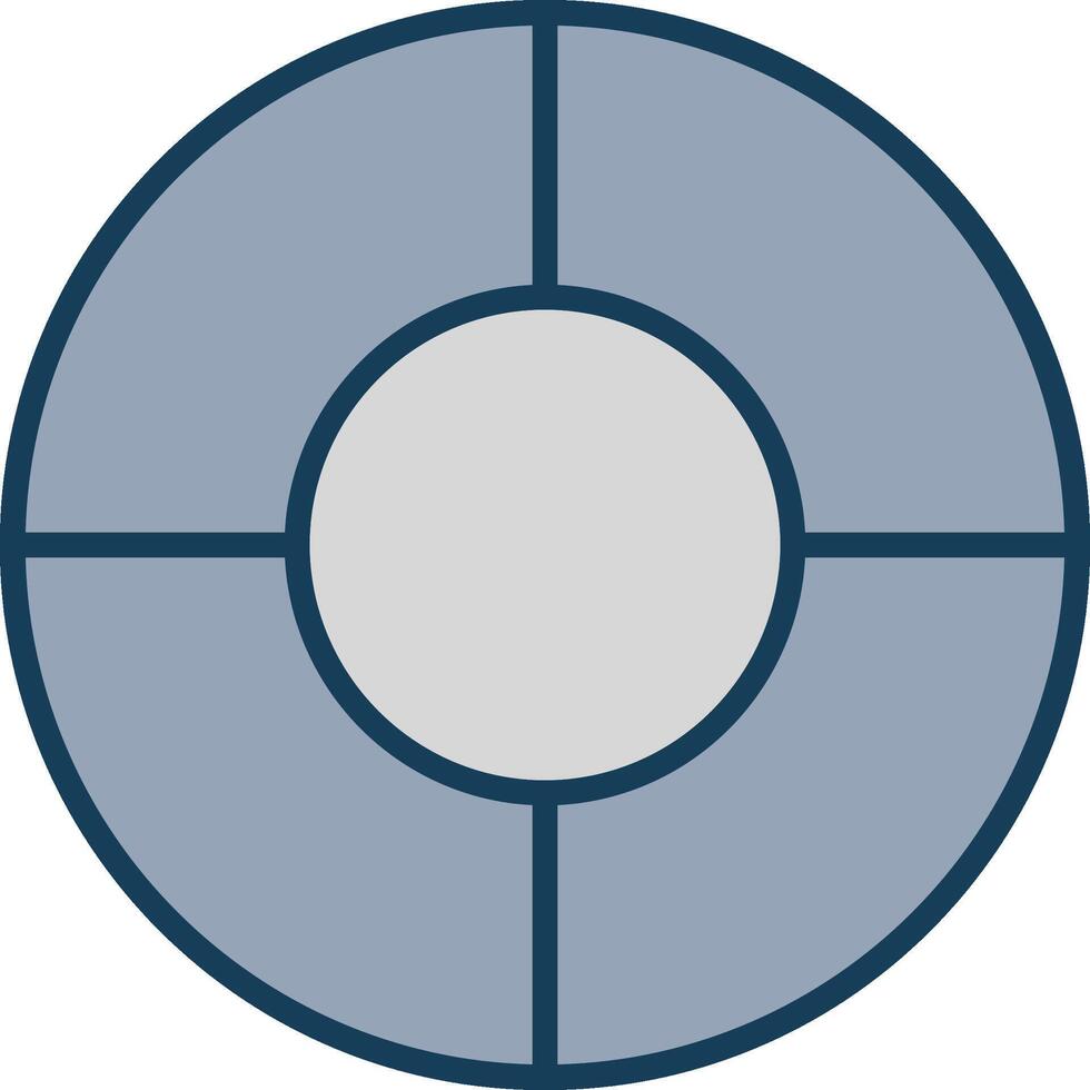 Color Wheel Line Filled Grey Icon vector