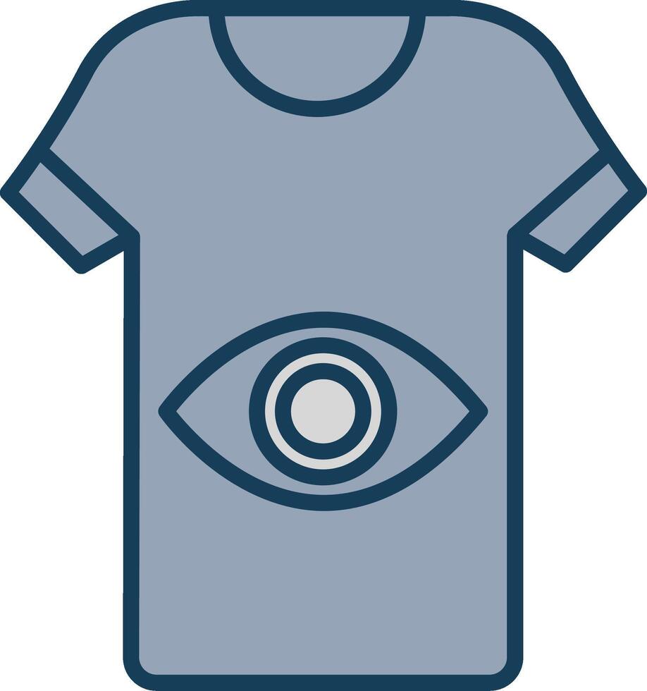 T Shirt Line Filled Grey Icon vector