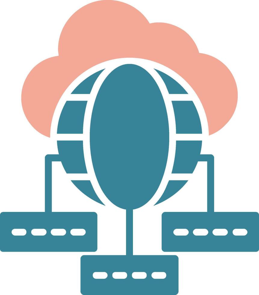 Data Sumit Glyph Two Color Icon vector