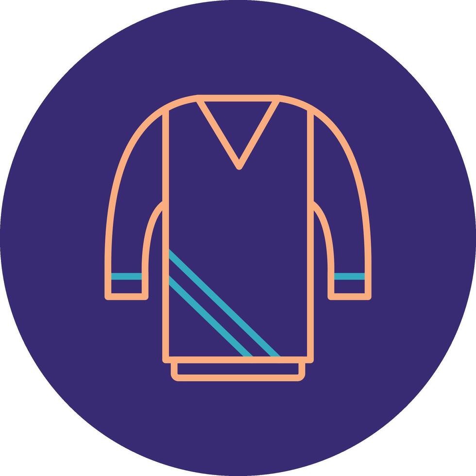 Sweater Line Two Color Circle Icon vector