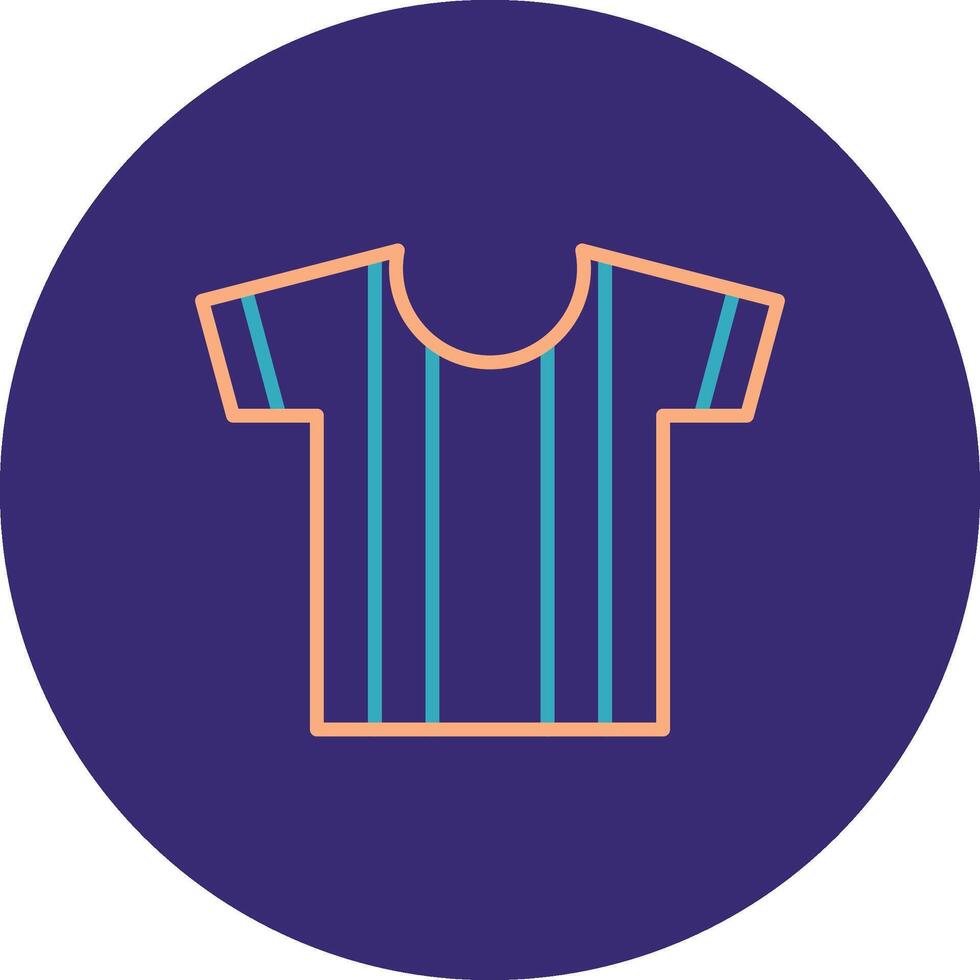 Shirt Line Two Color Circle Icon vector