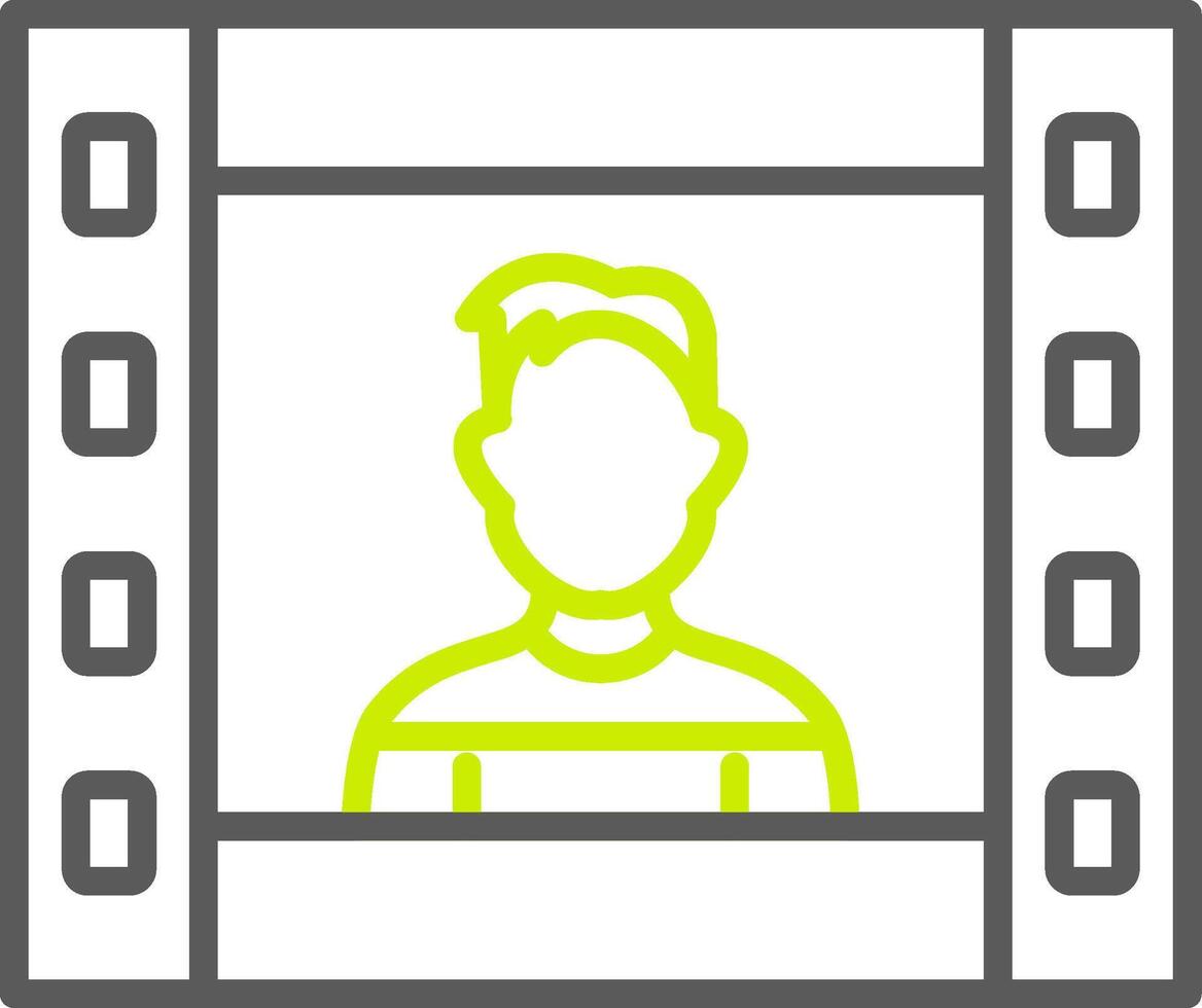Reel Line Two Color Icon vector