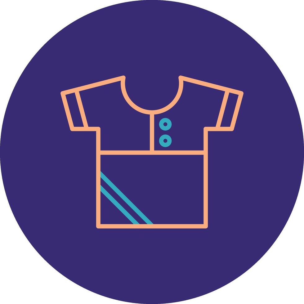 Shirt Line Two Color Circle Icon vector