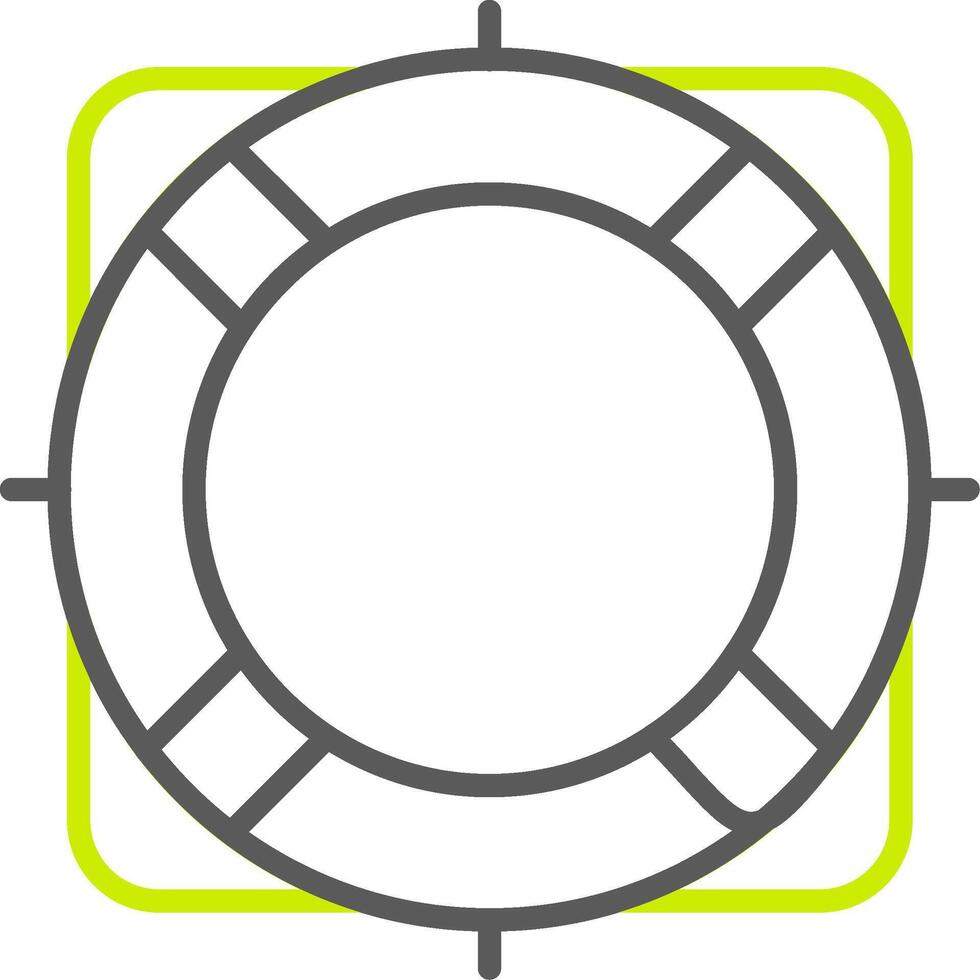 Rescue Buoy Line Two Color Icon vector
