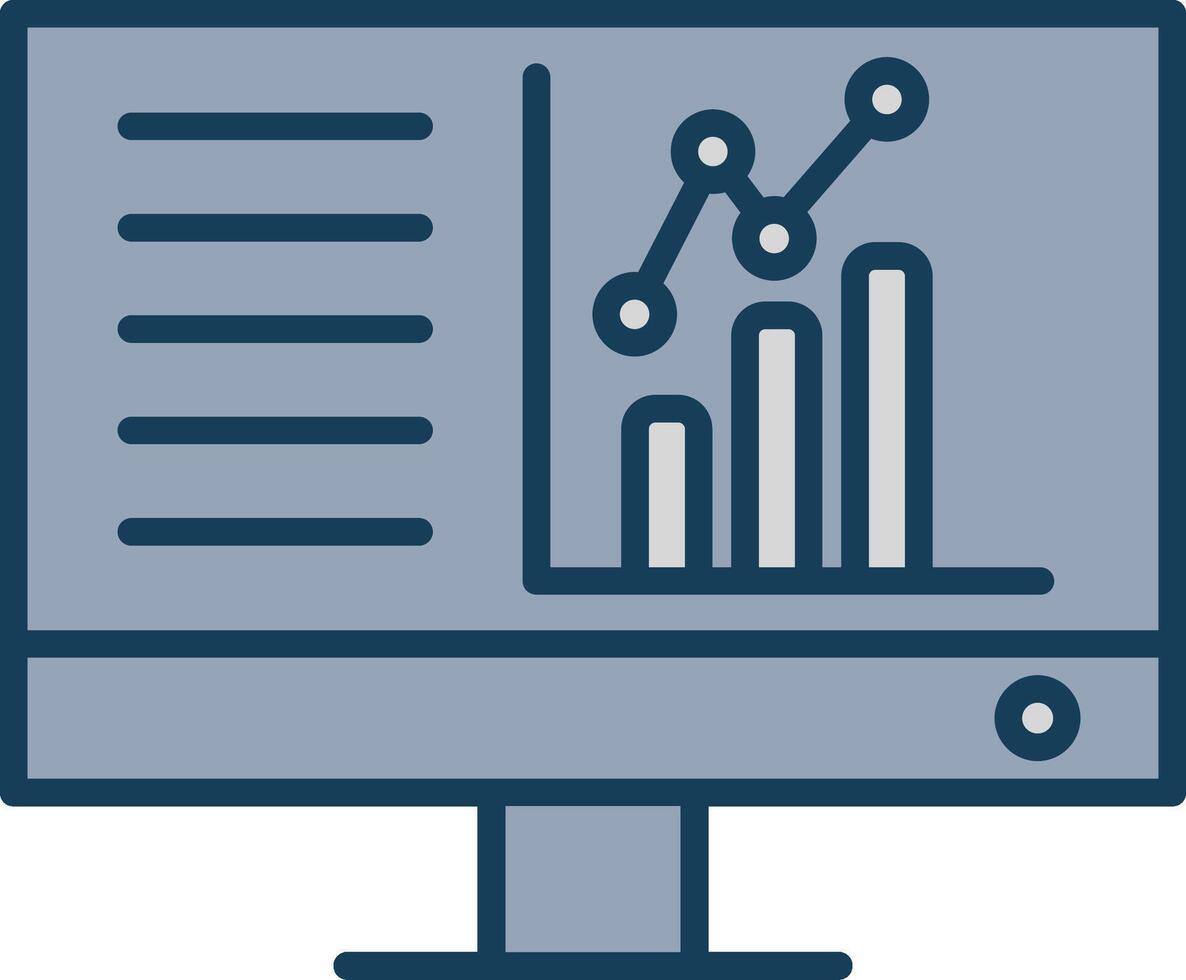 Dashboard Line Filled Grey Icon vector