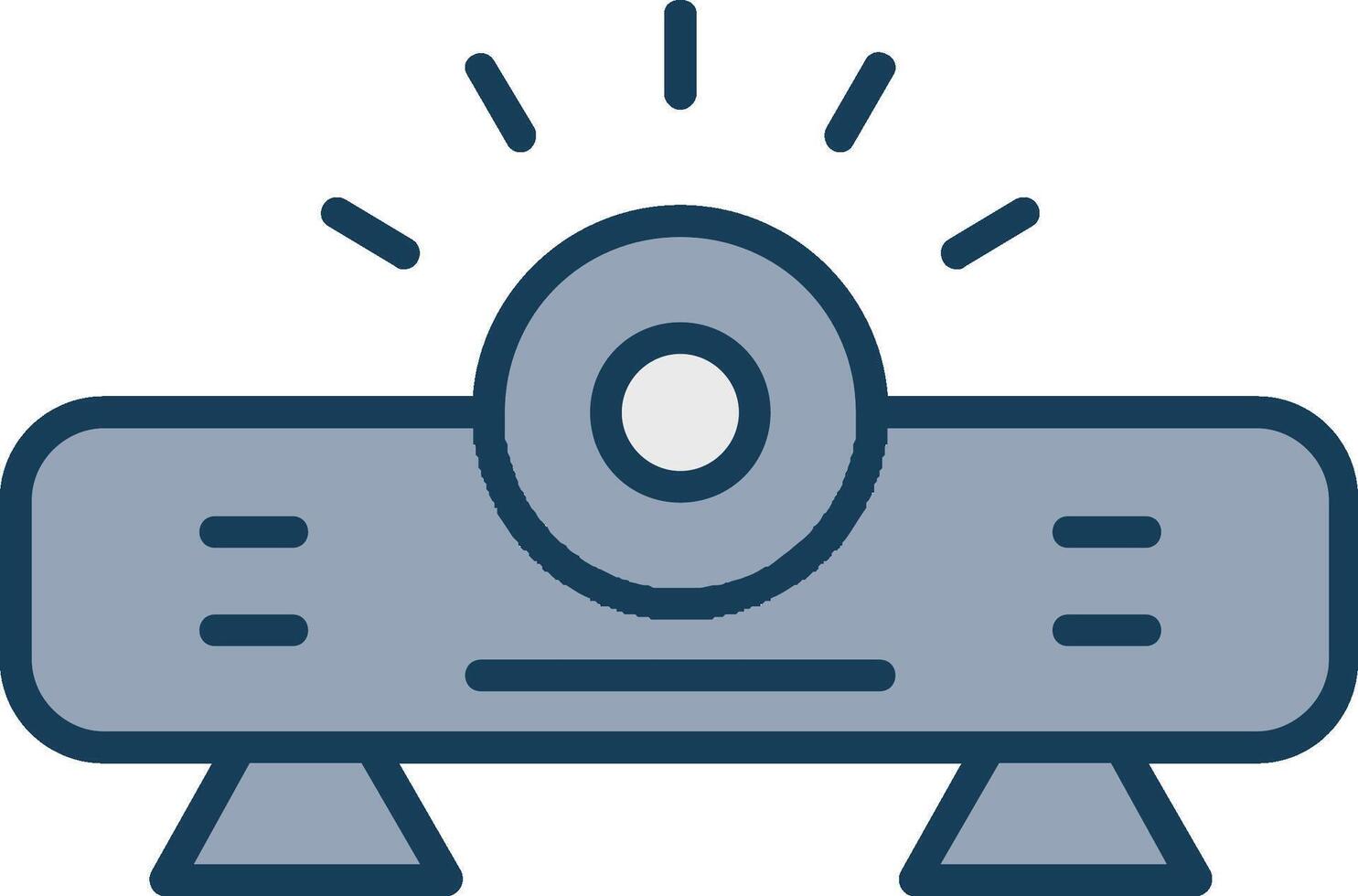 Projector Line Filled Grey Icon vector