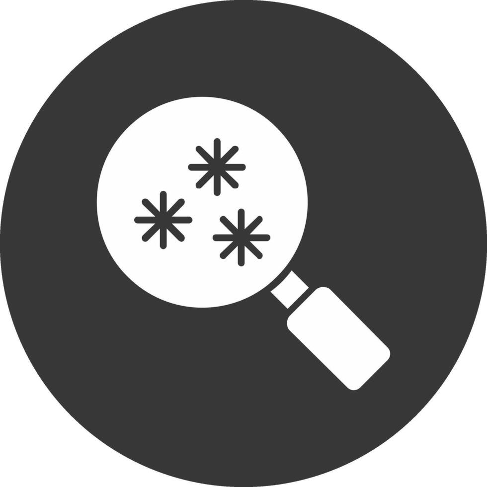 Virus Scan Glyph Inverted Icon vector