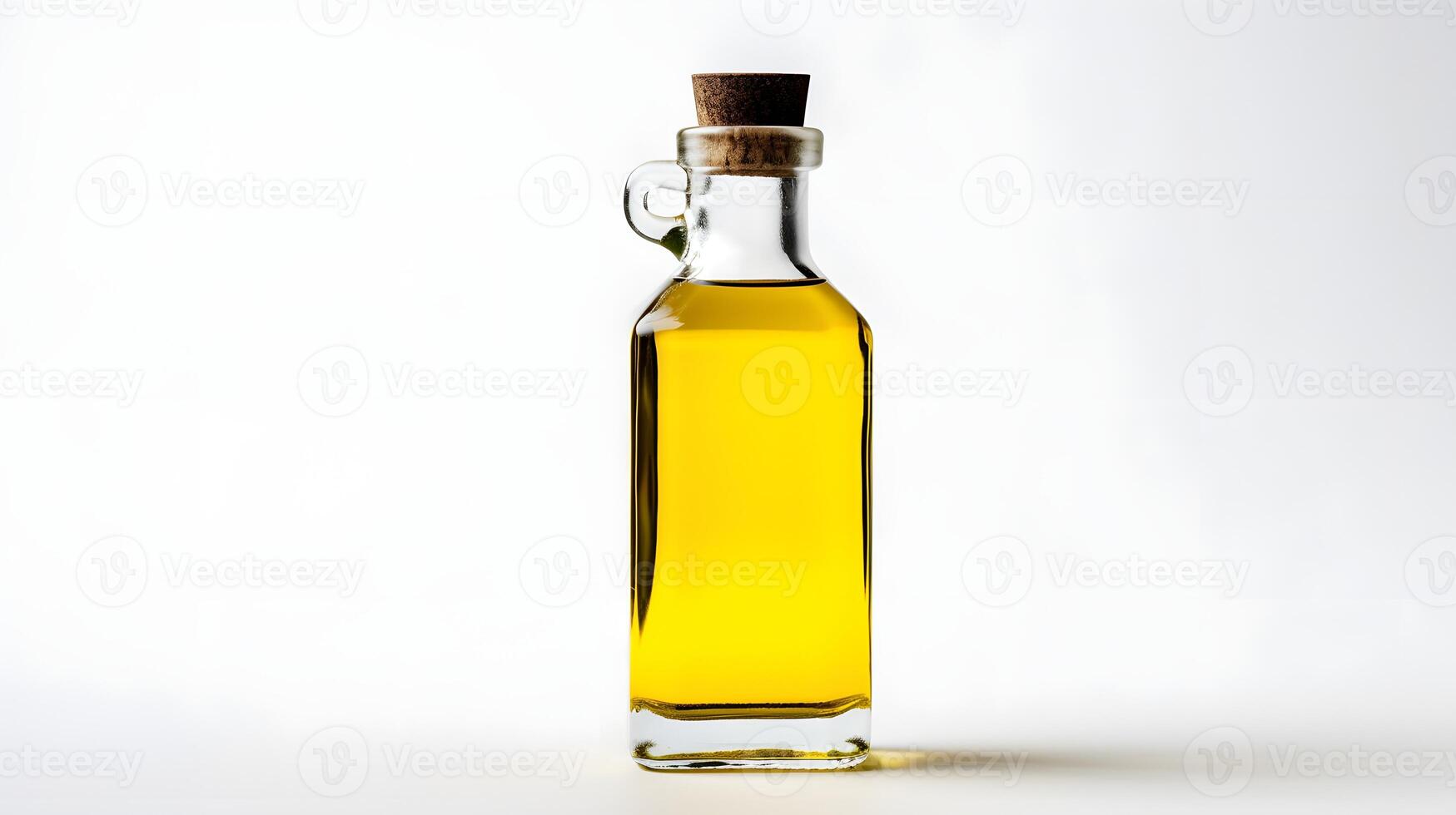 aceituna petróleo botella aislado en blanco fondo, parte superior ver foto