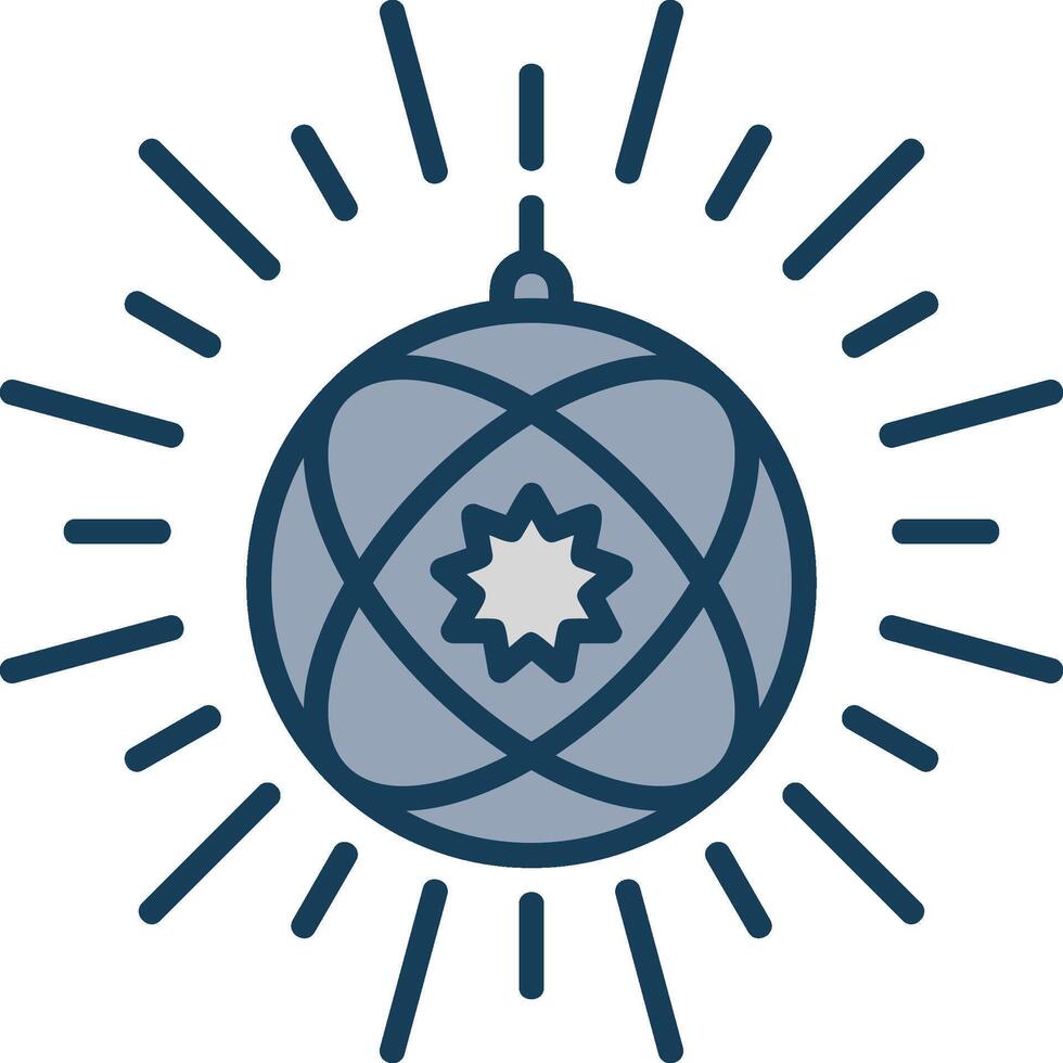 Disco Light Line Filled Grey Icon vector