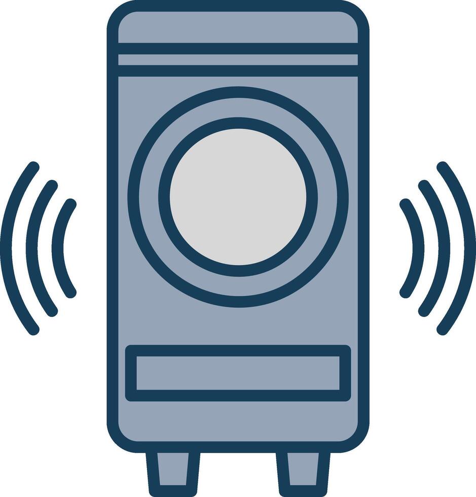 Woofer Line Filled Grey Icon vector