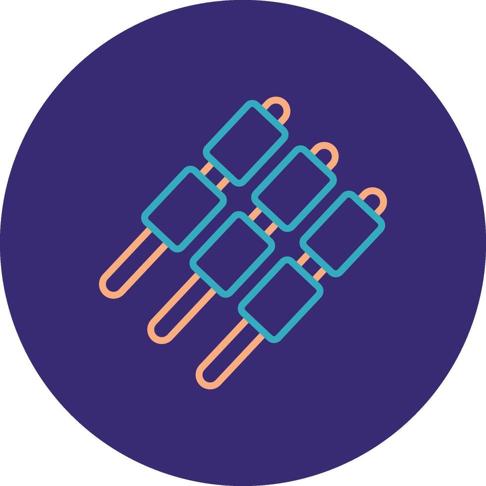 Marshmallows Line Two Color Circle Icon vector